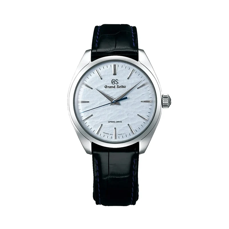 SBGY007 "Omiwatari" Elegance Spring Drive 38.5mm - Blue on Leather Strap