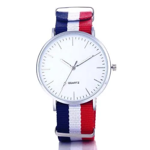 Blue White & Red Fancy Watch