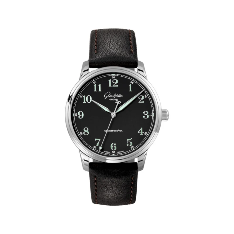 Senator Excellence Varnish Black 40mm - Varnish Black on Strap