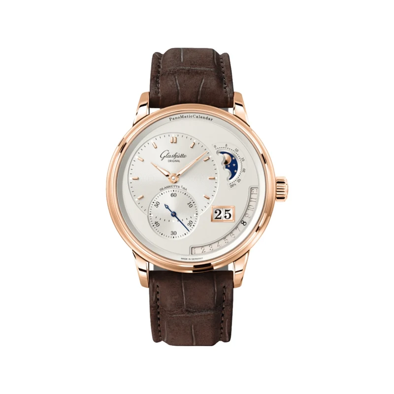 PanoMaticCalendar Red Gold 42mm - Ivory on Strap