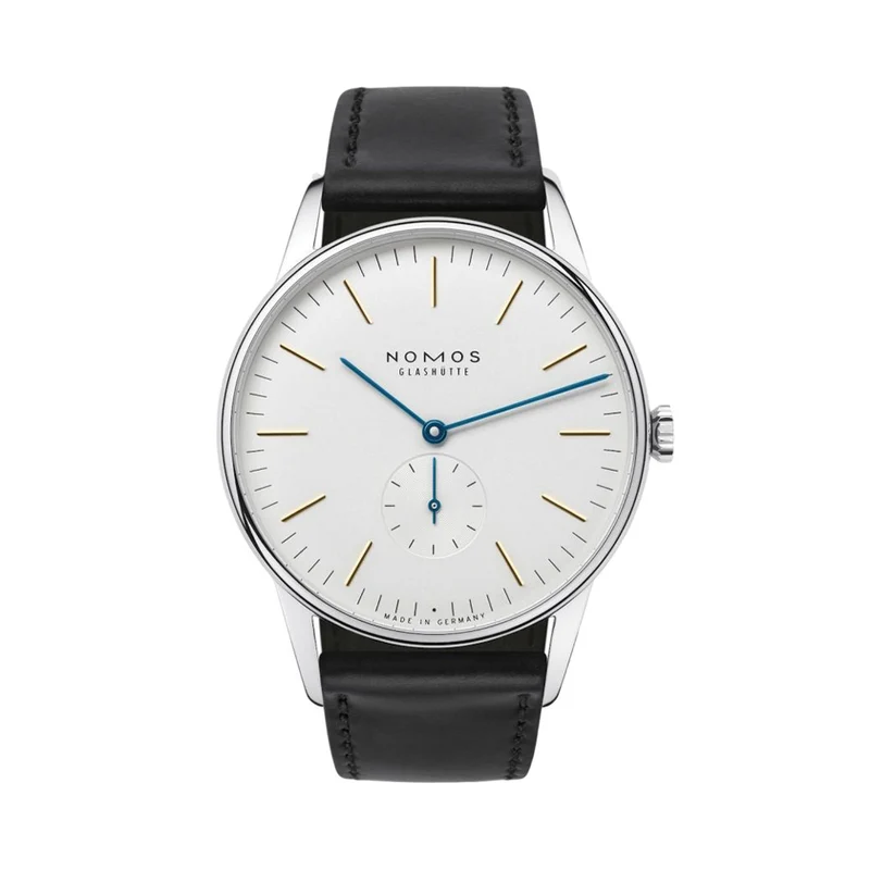 Orion 38mm - White on Leather Leather Strap