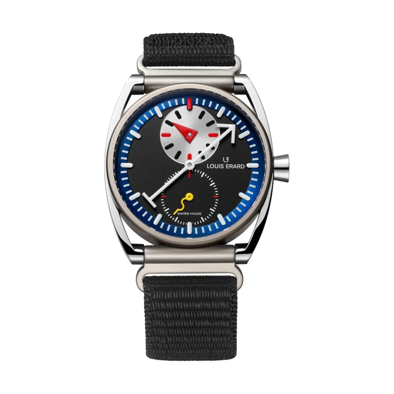 Le Regulateur Louis Erard x Alain Silberstein US Limited Edition 40mm - Black on Fabric Strap