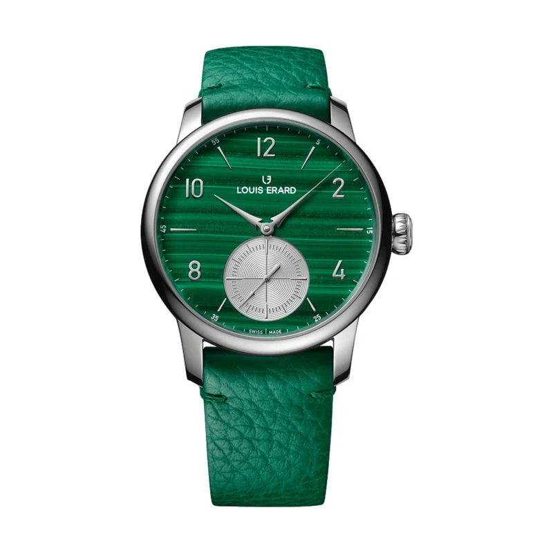 Excellence Petite Seconde Malachite 39mm - Green on Leather Strap