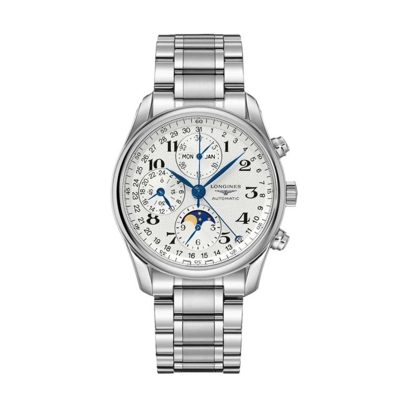 Master Collection Chronograph Moonphase 40mm - Silver on Bracelet