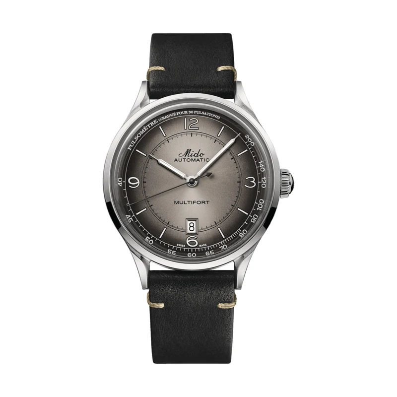 Multifort Patrimony 40mm - Anthracite on Leather Strap
