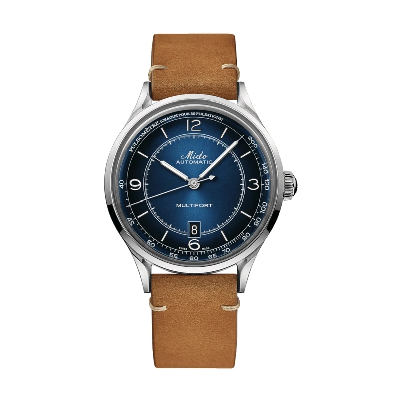Multifort Patrimony 40mm - Blue on Leather Strap