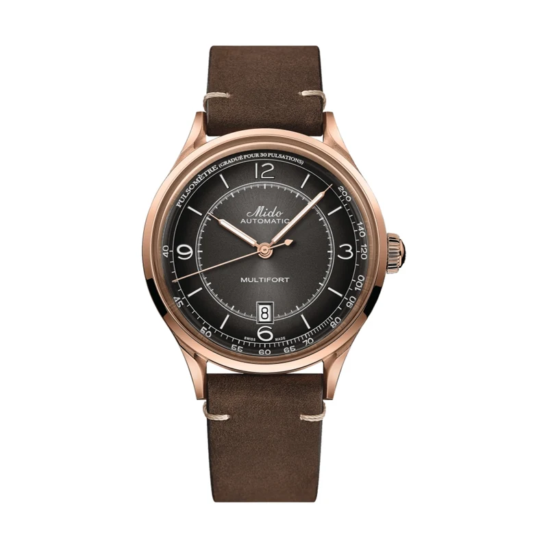 Multifort Patrimony Rose Gold PVD 40mm - Black on Leather Strap