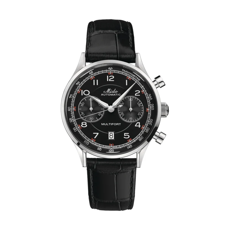 Multifort Patrimony Chronograph 42mm - Black on Leather Strap