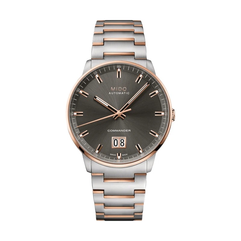 Commander Big Date Rose Gold PVD Two-Tone 42mm - Anthracite on Bracelet