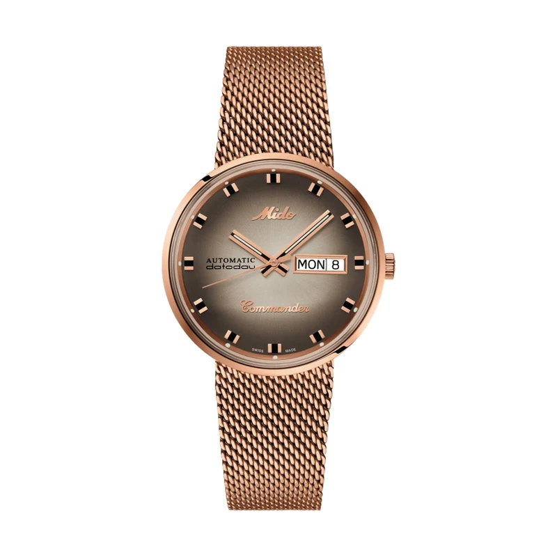Commander Shade Rose Gold PVD 37mm - Silver on Bracelet