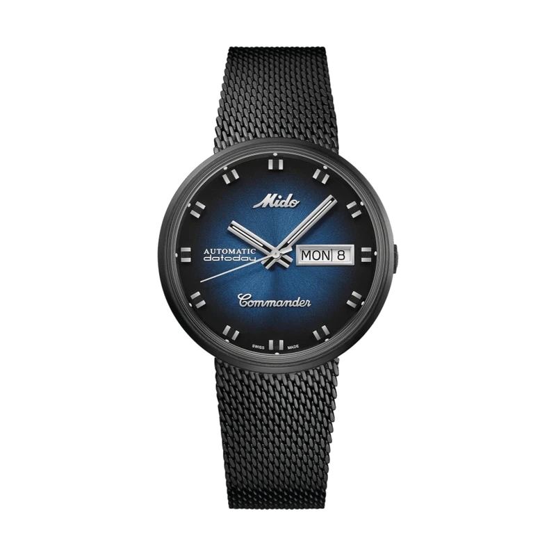 Commander Shade Black PVD 37mm - Blue on Bracelet