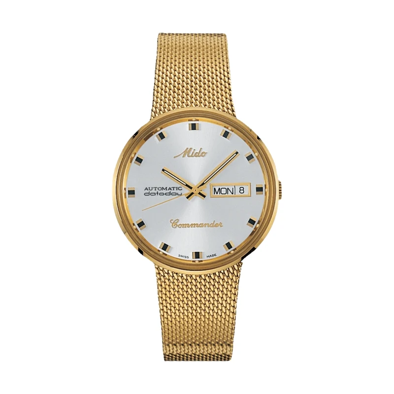 Commander 1959 Yellow Gold PVD 37mm - Silver on Bracelet