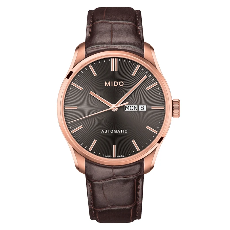 Belluna II Gold-Tone 42.5mm - Sunray Anthracite on Leather Strap