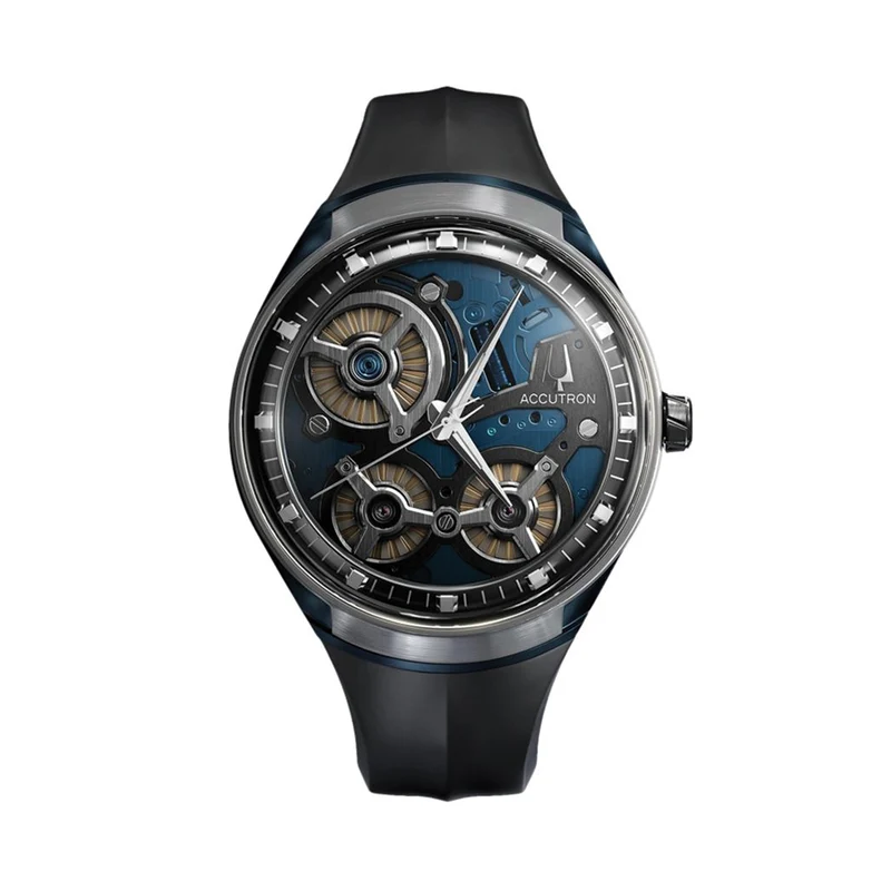 ElectroStatic DNA 45mm - Blue/Grey on Rubber Strap