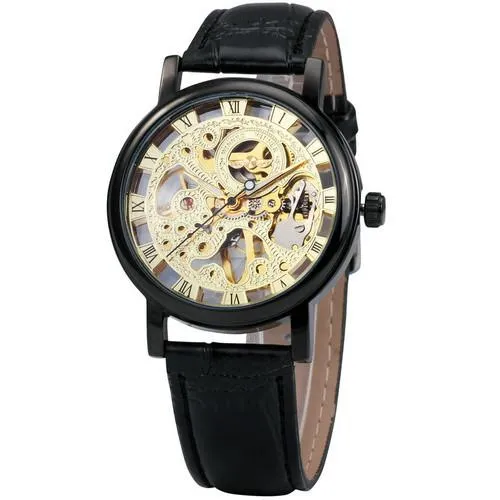 Black & Gold Superior Skeleton Watch