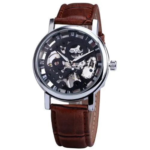 Brown & Black Superior Skeleton Watch