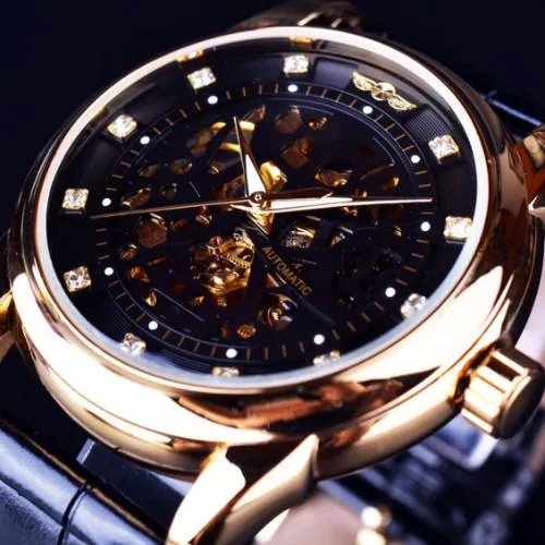 Black & Gold Royal Skeleton Watch