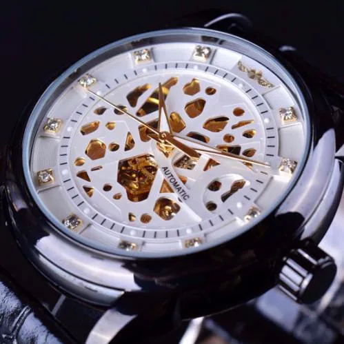 White & Black Royal Skeleton Watch