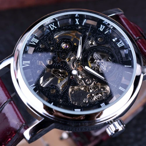 Black Prestige Skeleton Watch