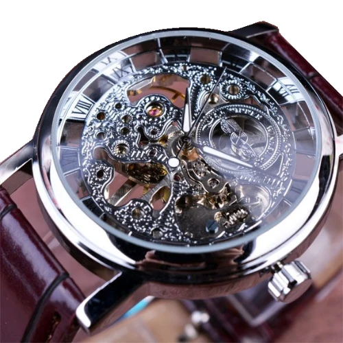 Silver Prestige Skeleton Watch