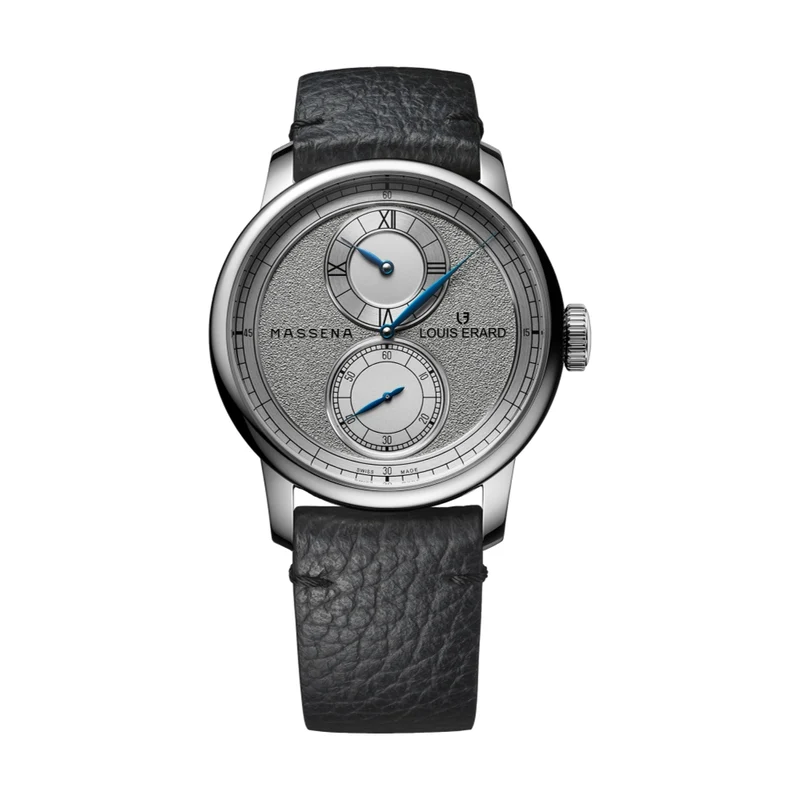 Le Regulateur Louis Erard x Massena LAB 42mm - Silver on Leather Strap