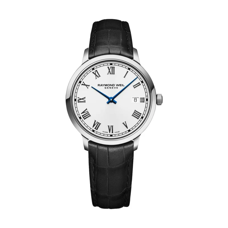 Toccata Classic Quartz 39mm - White on Leather Strap