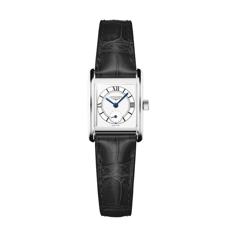 Mini DolceVita 29mm - Silver "Fliniqué" on Leather Strap