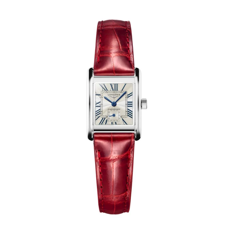 Mini DolceVita 29mm - Silver "Fliniqué" on Leather Strap