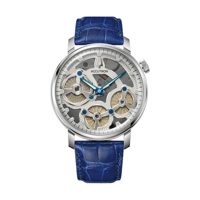 Spaceview Evolution 43.5mm - Silver-Tone on Leather Strap