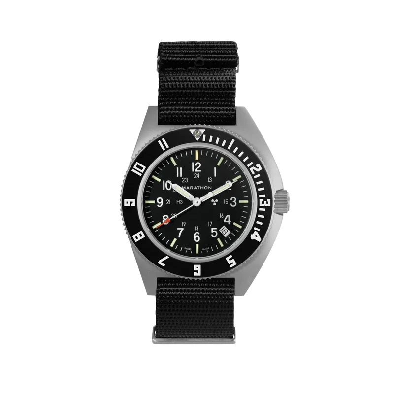 Pilot's Navigator with Date & Tritium 41mm - Black on Nylon Strap