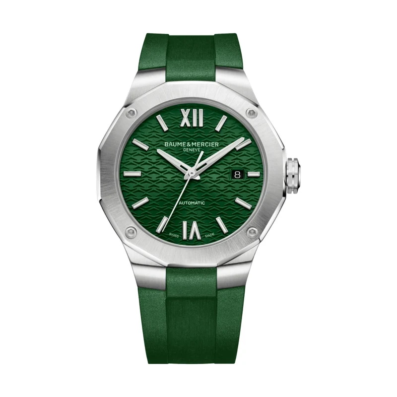 Riviera 10618 Automatic Date 42mm - Green on Rubber Strap