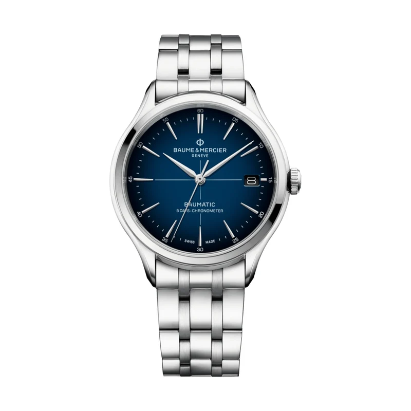 Clifton 10468 Baumatic COSC 40mm - Blue on Bracelet