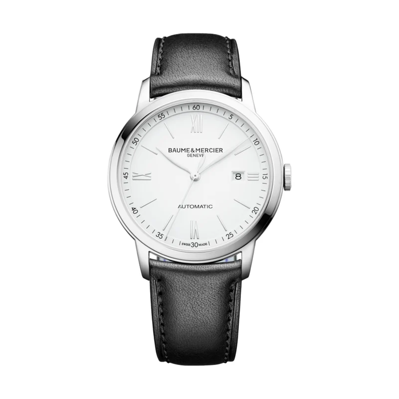 Classima 10332 Automatic 42mm - White on Leather Strap