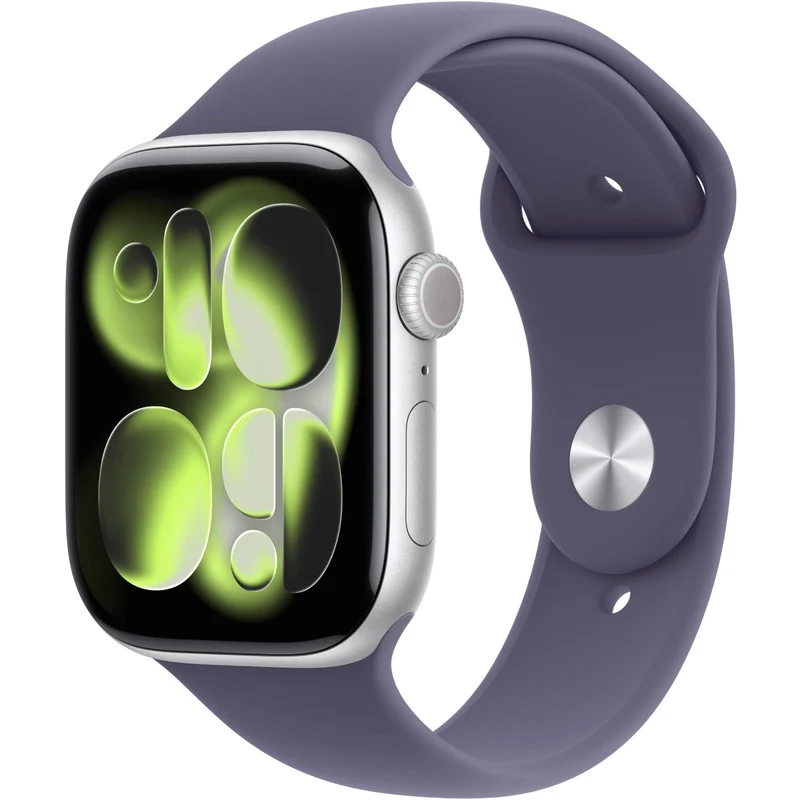 Apple Watch Series 11 46mm Silver Aluminium Case GPS + Cellular Sport Band (M/L) [Purple Fog]