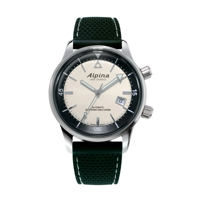 Seastrong Diver 300 Heritage 42mm - Ivory on Rubber Strap