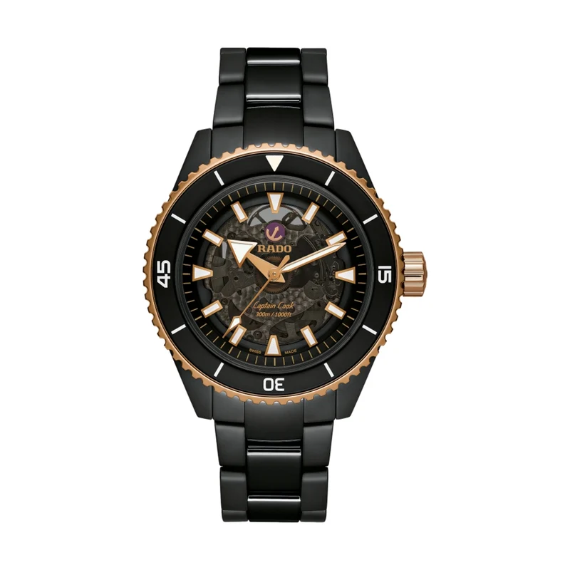 Captain Cook Automatic High-Tech Ceramic 43mm - Black and Gold-Tone Accents on Bracelet