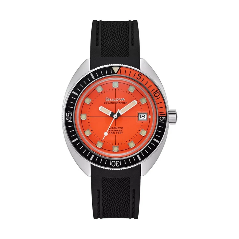 Devil Diver 41mm - Orange Rubber Strap