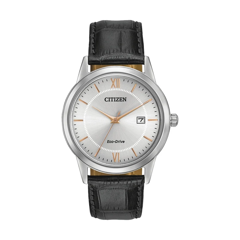 Corso Eco-Drive 40mm - Silver on Leather Strap
