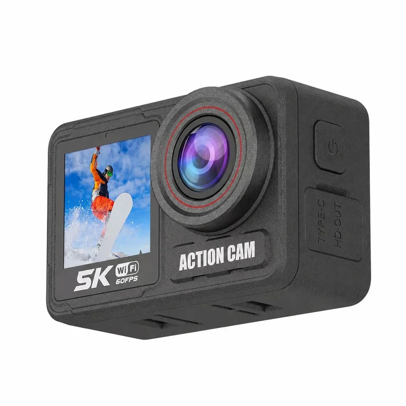 ZLOS 5K 60FPS Dual-Screen Action Camera with Wi-Fi
