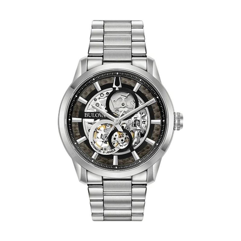 Sutton 43mm - Black Skeleton on Bracelet