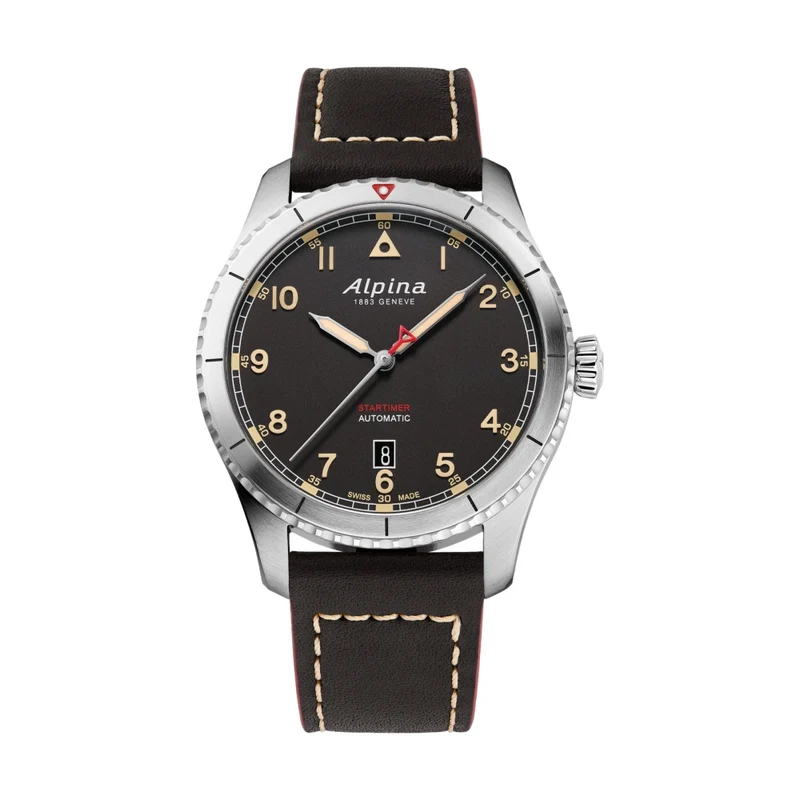 Startimer Pilot Automatic 41mm - Black on Leather Strap