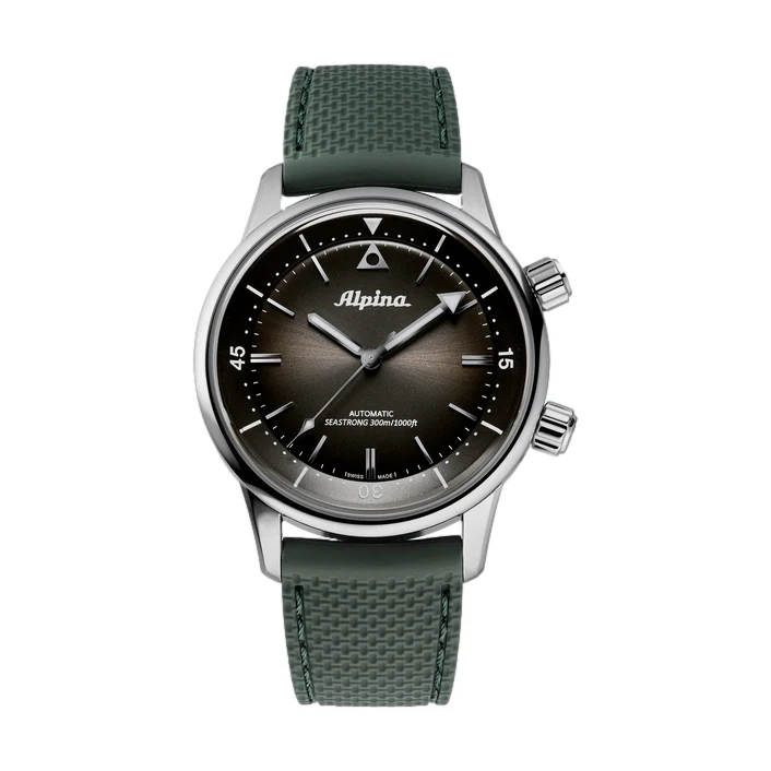 Seastrong Diver 300 Heritage 42mm - Black on Rubber Strap
