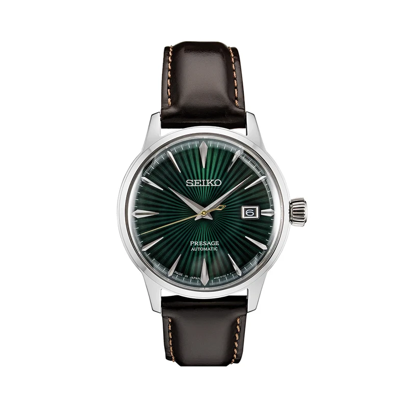 SRPD37 Presage Cocktail Time 40.5mm - Green on Leather Strap