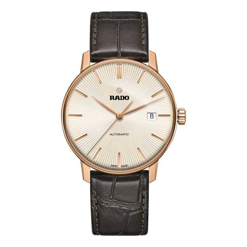 Coupole Classic Automatic Rose Gold 37mm - White on Leather Strap