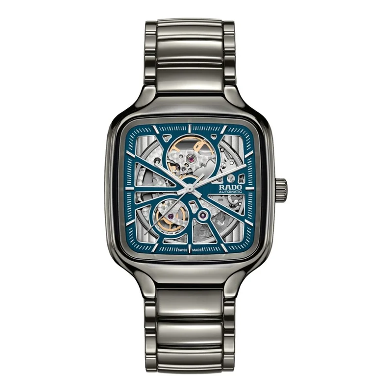 True Square Automatic Open Heart 38mm - Blue on Bracelet