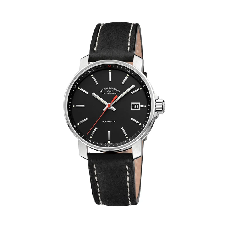 29er 36.6mm - Black on Leather Strap