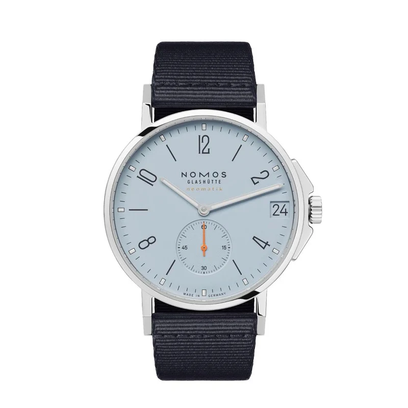 Ahoi Neomatik Date 38mm - Sky Blue on Textile Strap