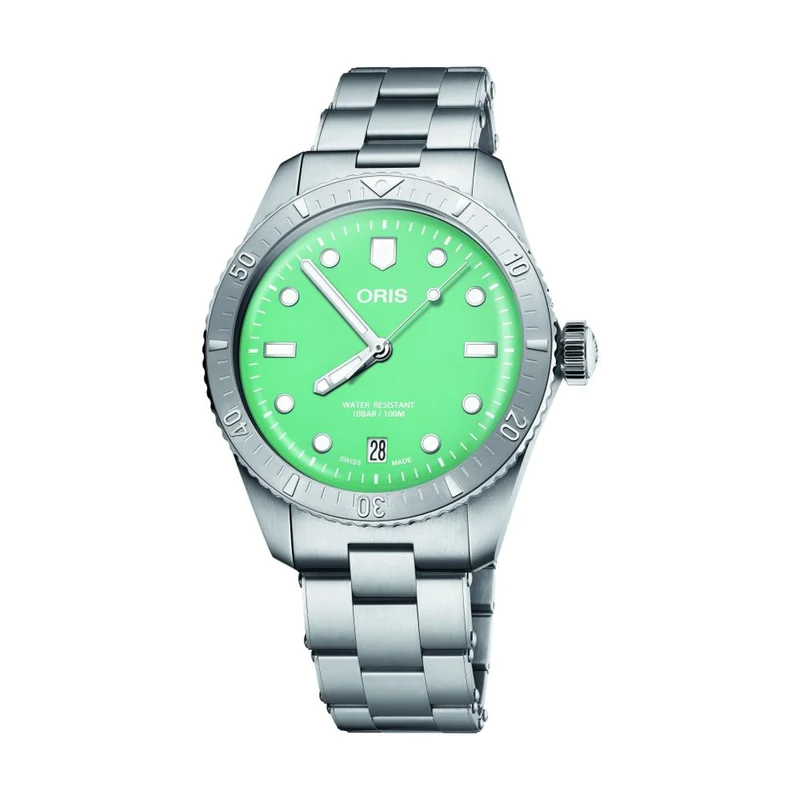 Divers Sixty‑Five 'Cotton Candy' 38mm - Green on Bracelet