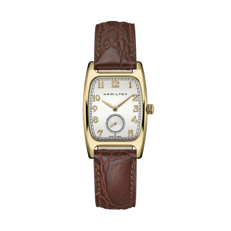 American Classic Boulton Quartz 32mm - White on Leather Strap