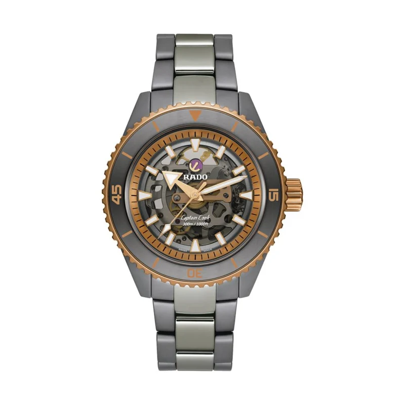 Captain Cook Automatic High-Tech Ceramic 43mm - Silver and Rose-Gold Accents on Bracelet